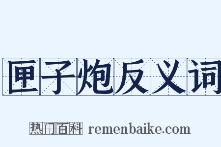 匣子炮反义词是什么意思的图片